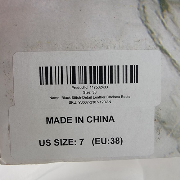 Black Leather Stitch Detail Chelsea Boots Women's Size 7 EU 38 Pull On Grunge - Picture 7 of 7